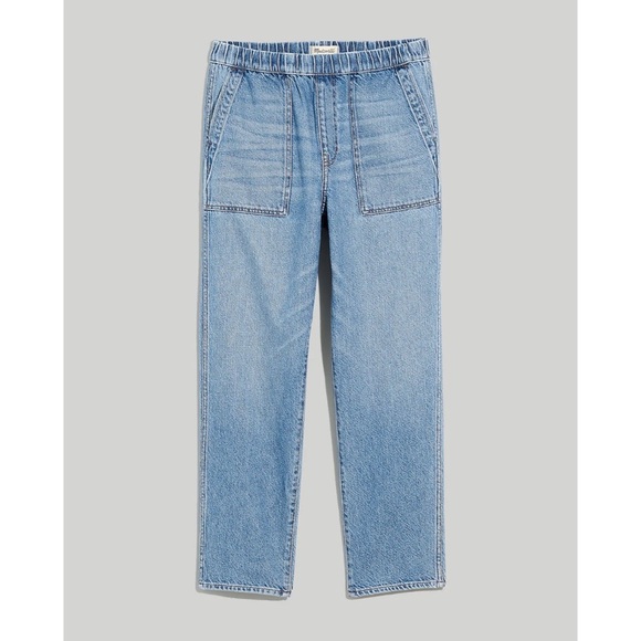 Madewell Pull-On Relaxed Jeans Beswick Wash Size XL - Picture 2 of 13